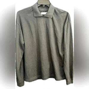 Men’s oversized small standard/cloth gray long sleeve shirt
